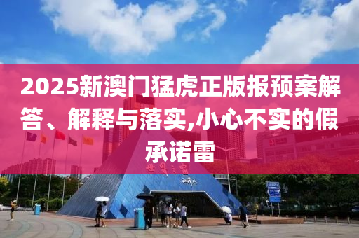 2025新澳门猛虎正版报预案解答、解释与落实,小心不实的假承诺雷