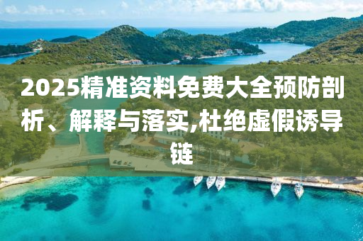2025精准资料免费大全预防剖析、解释与落实,杜绝虚假诱导链