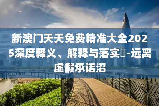 新澳门天天免费精准大全2025深度释义、解释与落实?-远离虚假承诺沼