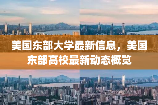 美国东部大学最新信息，美国东部高校最新动态概览
