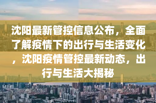 沈阳最新管控信息公布，全面了解疫情下的出行与生活变化，沈阳疫情管控最新动态，出行与生活大揭秘