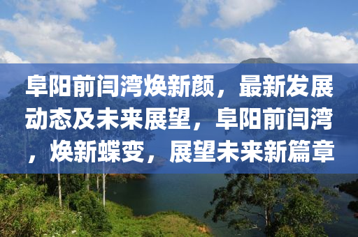 阜阳前闫湾焕新颜，最新发展动态及未来展望，阜阳前闫湾，焕新蝶变，展望未来新篇章