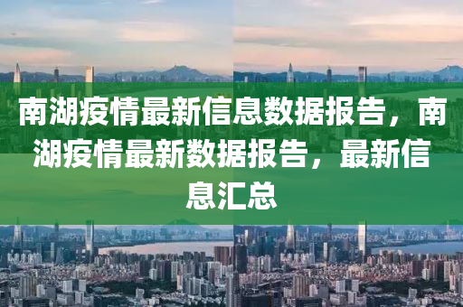 南湖疫情最新信息数据报告，南湖疫情最新数据报告，最新信息汇总