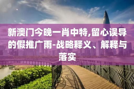 新澳门今晚一肖中特,留心误导的假推广雨-战略释义、解释与落实