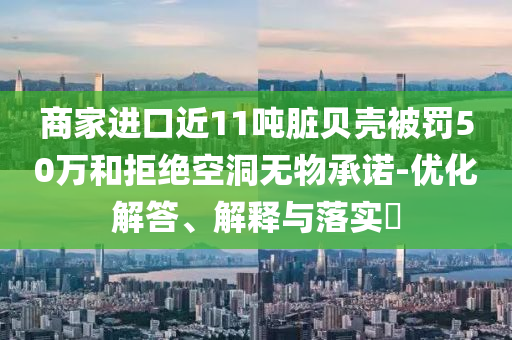 商家进口近11吨脏贝壳被罚50万和拒绝空洞无物承诺-优化解答、解释与落实?
