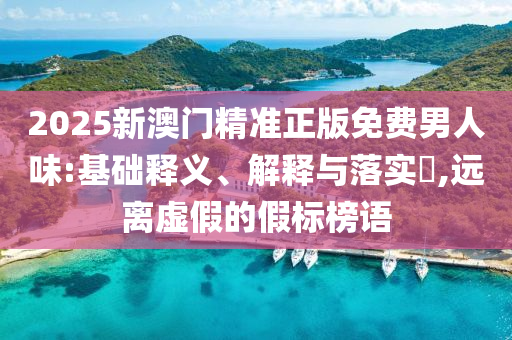 2025新澳门精准正版免费男人味:基础释义、解释与落实?,远离虚假的假标榜语